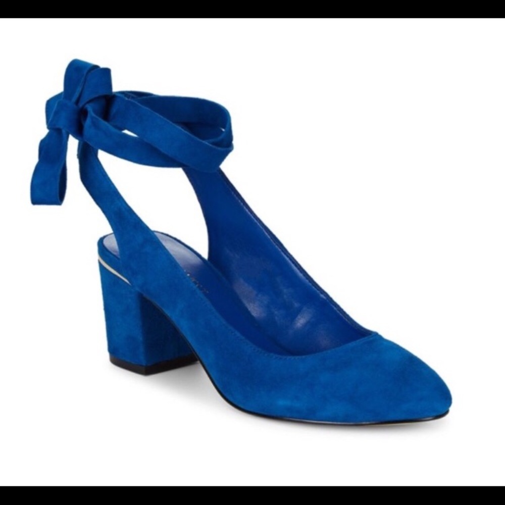 Nine West Andrea Ankle Wrap Suede Pumps size 9